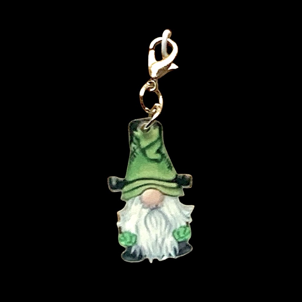 Green Gnome St Patrick’s Day Keychain, Bag, Backpack, and etc., Charm. - Picture 2 of 2
